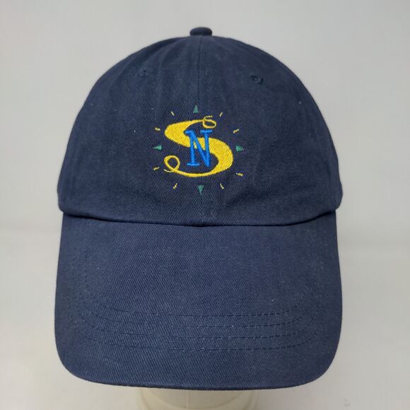 Anvil Men's Slideback Hat Blue Adjustable Embroidered SN Logo Cotton - Picture 2 of 7